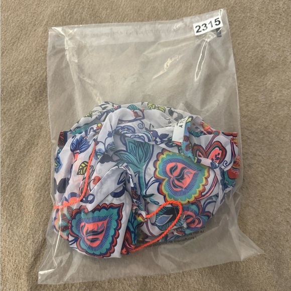 Milly Womans Peasant Top Size M Colorful Semi sheer Top Blouse Tassle Tie Shirt - Picture 8 of 8